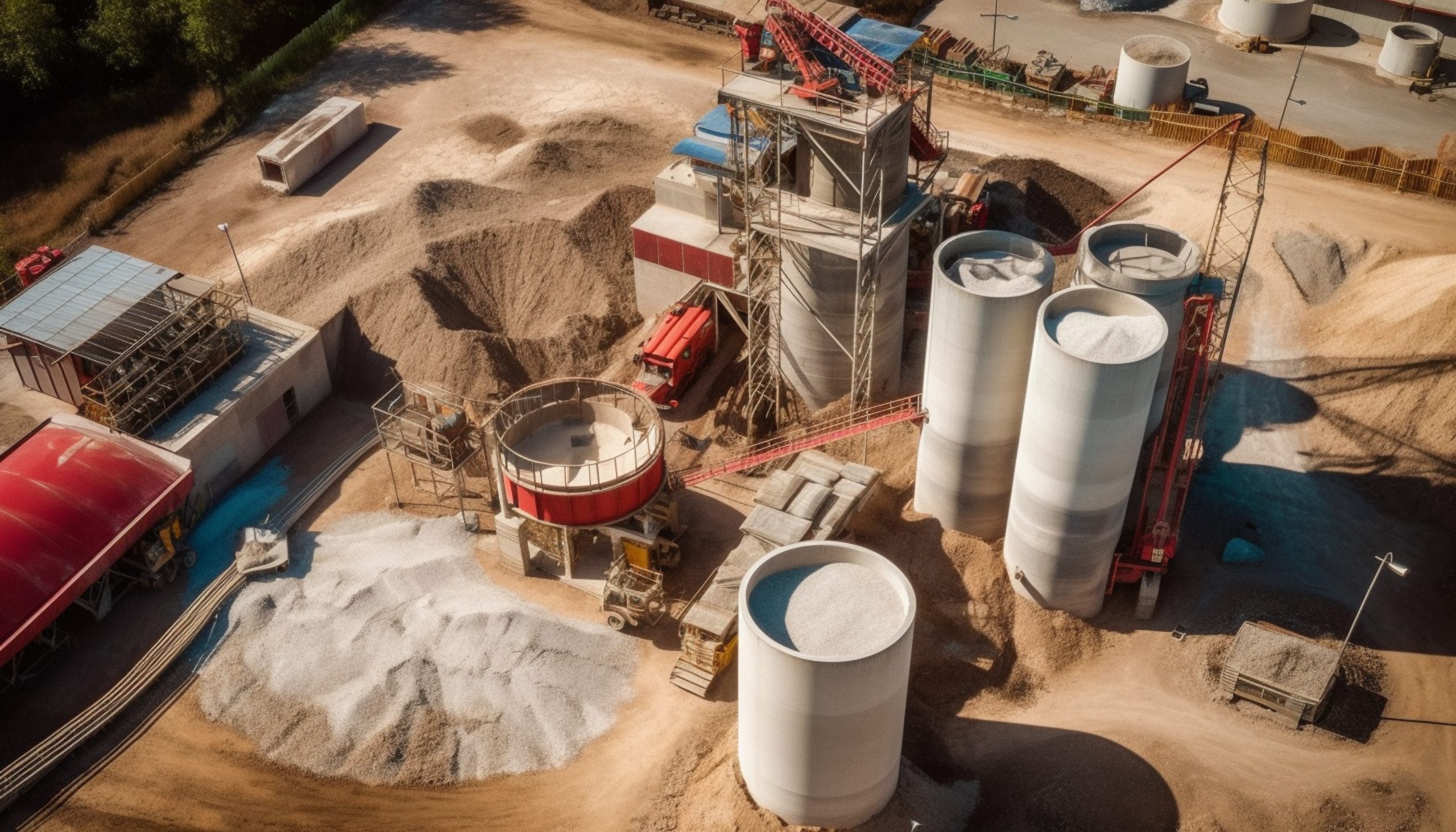 Indonesia Insulated Concrete Form Market Outlook to 2035 arafed-cement-silos-truck-are-parked-dirt-field-generative-ai-scaled