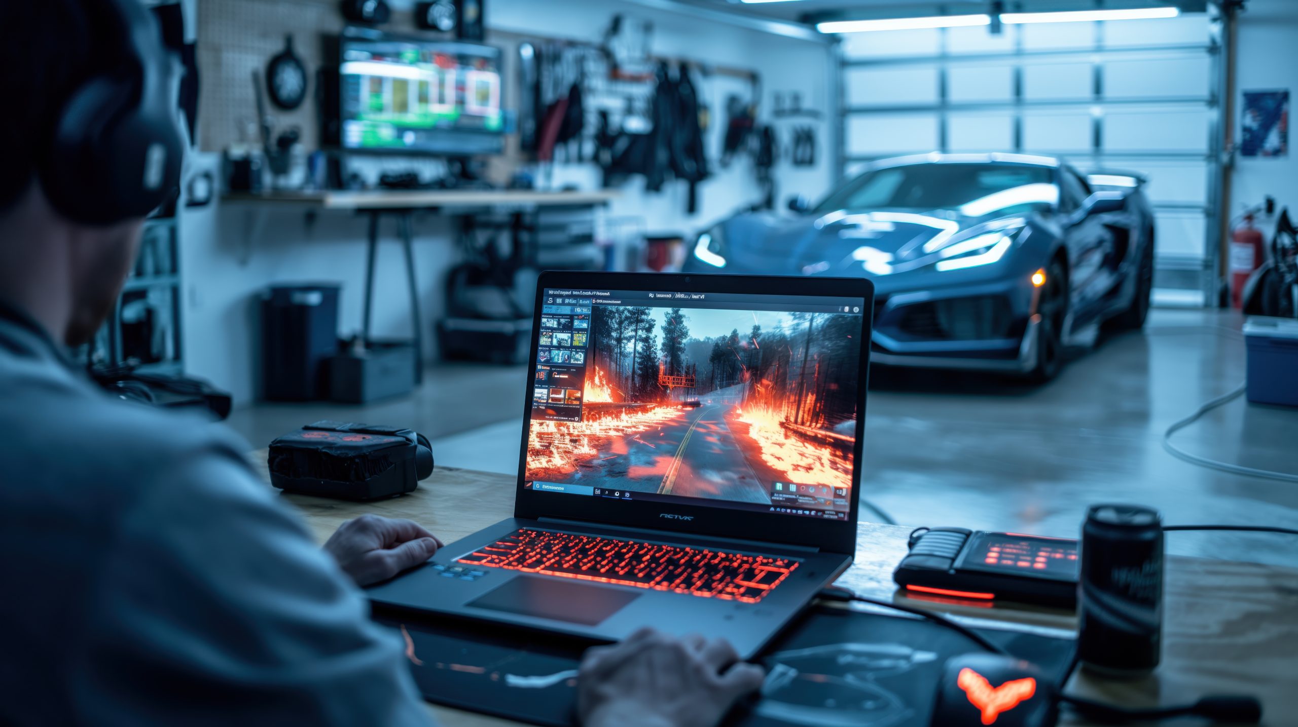 USA Automotive Diagnostic Scan Tools Market Outlook to 2035 centered-laptop-computer-desk-within-garage-with-corvette-background-scaled