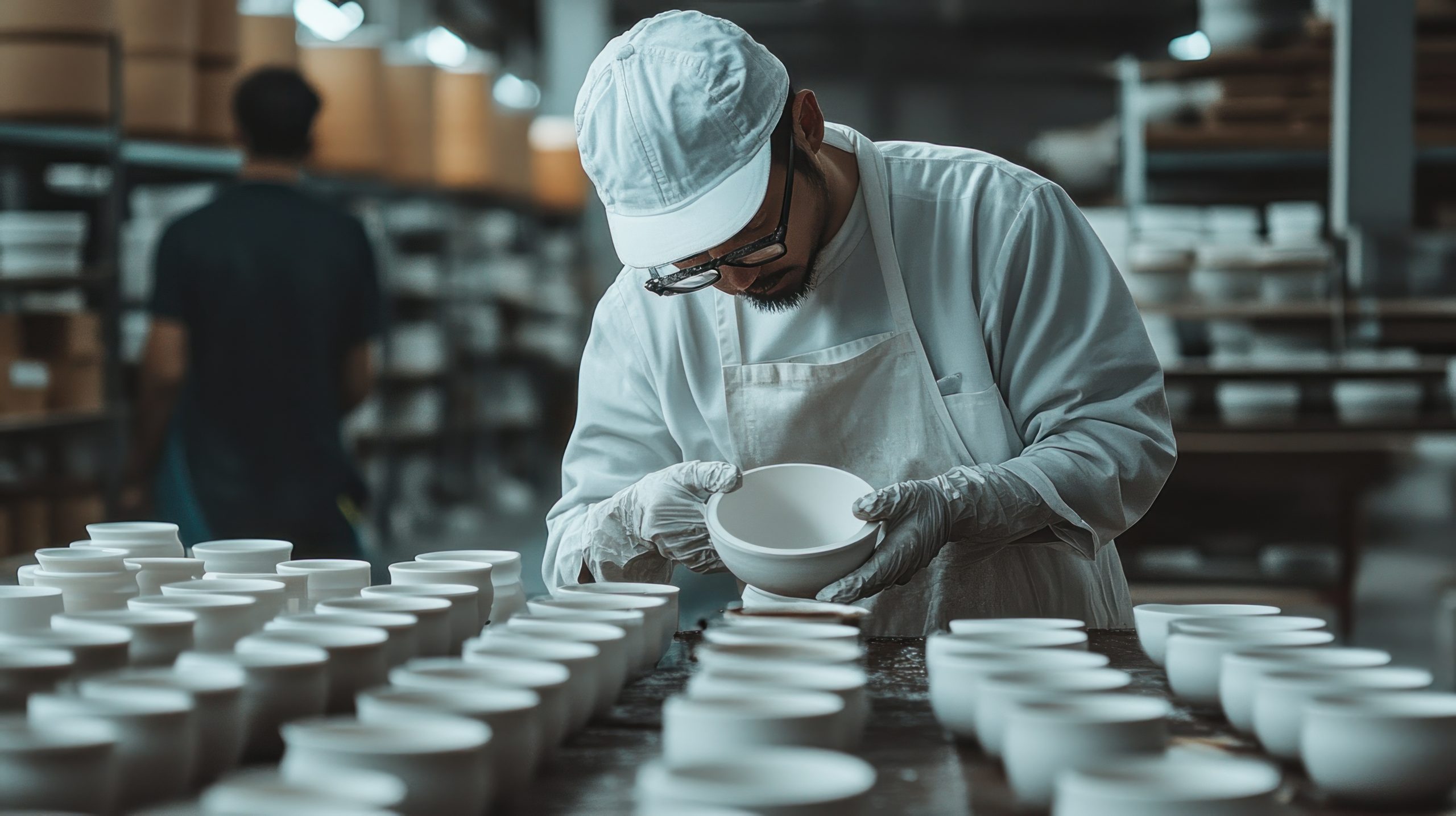 Singapore Advanced Ceramics Market Outlook to 2035 ceramic-craftsman-inspecting-bowls-factory-scaled
