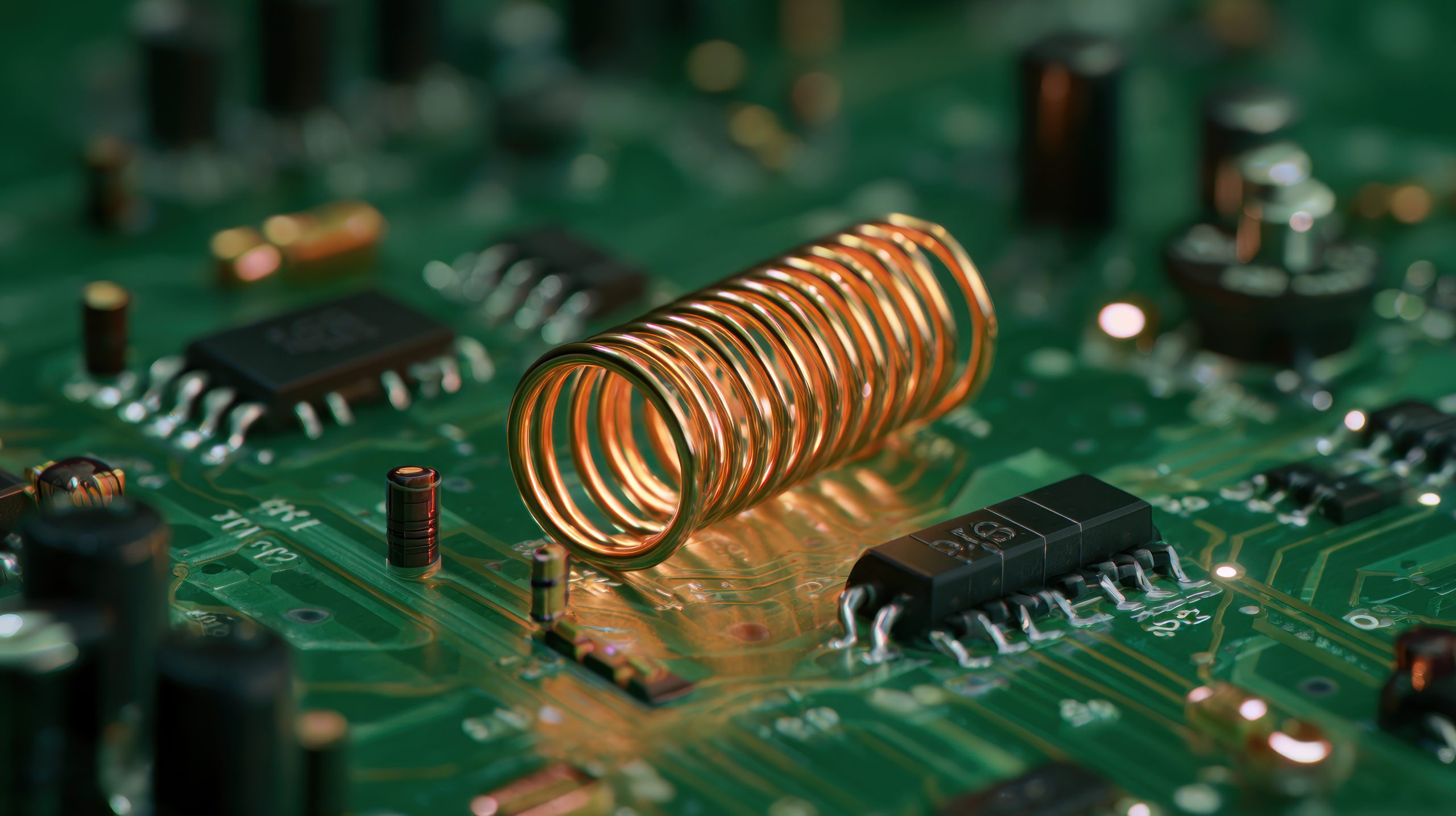 Germany Flexible Electronics and Circuit Market Outlook to 2035 close-up-circuit-board-with-coil-electronic-components-showing-technology-scaled