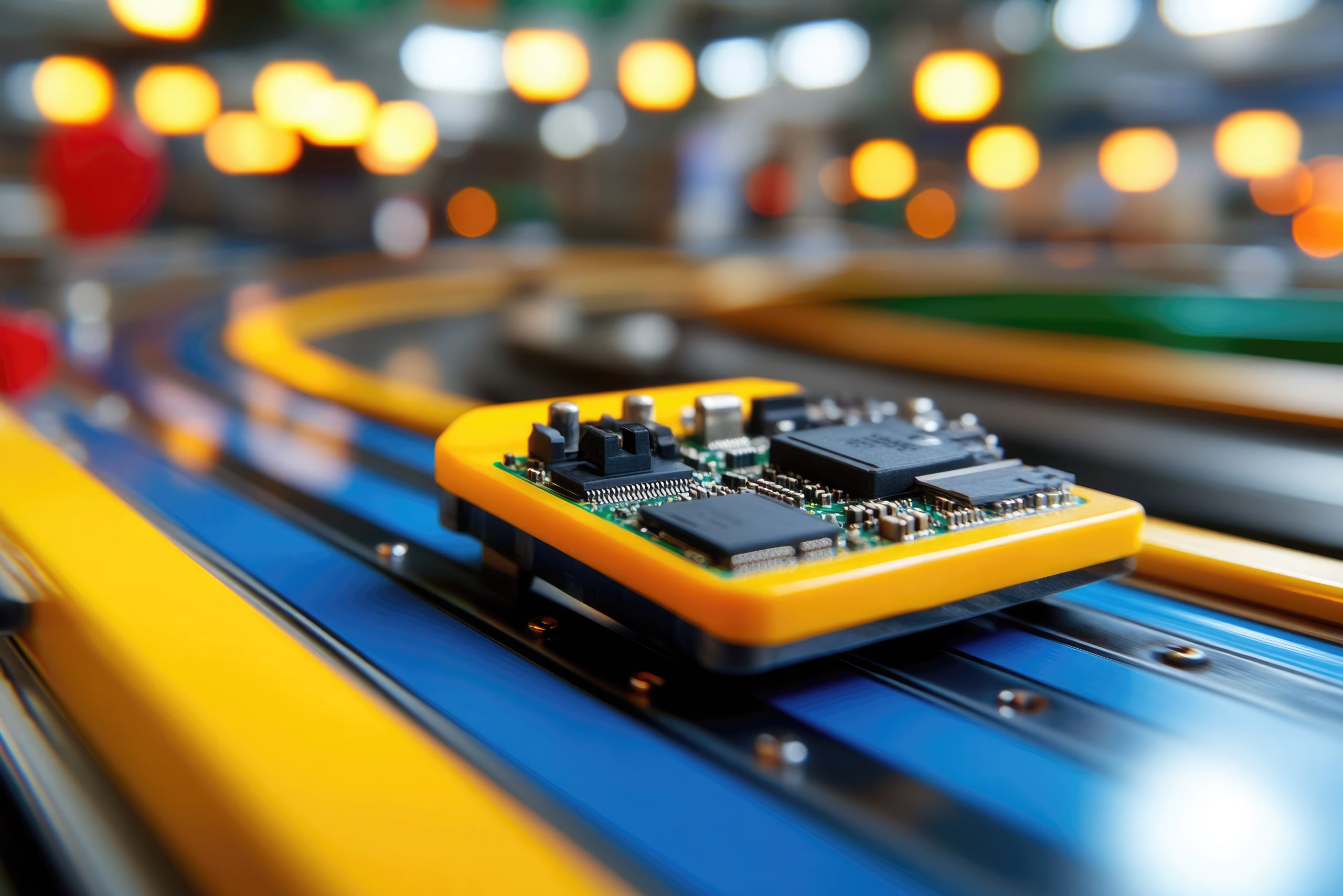 Vietnam Flexible Electronics and Circuit Market Outlook to 2035 close-up-view-yellow-circuit-board-track-tech-exhibition-hall-daytime-scaled