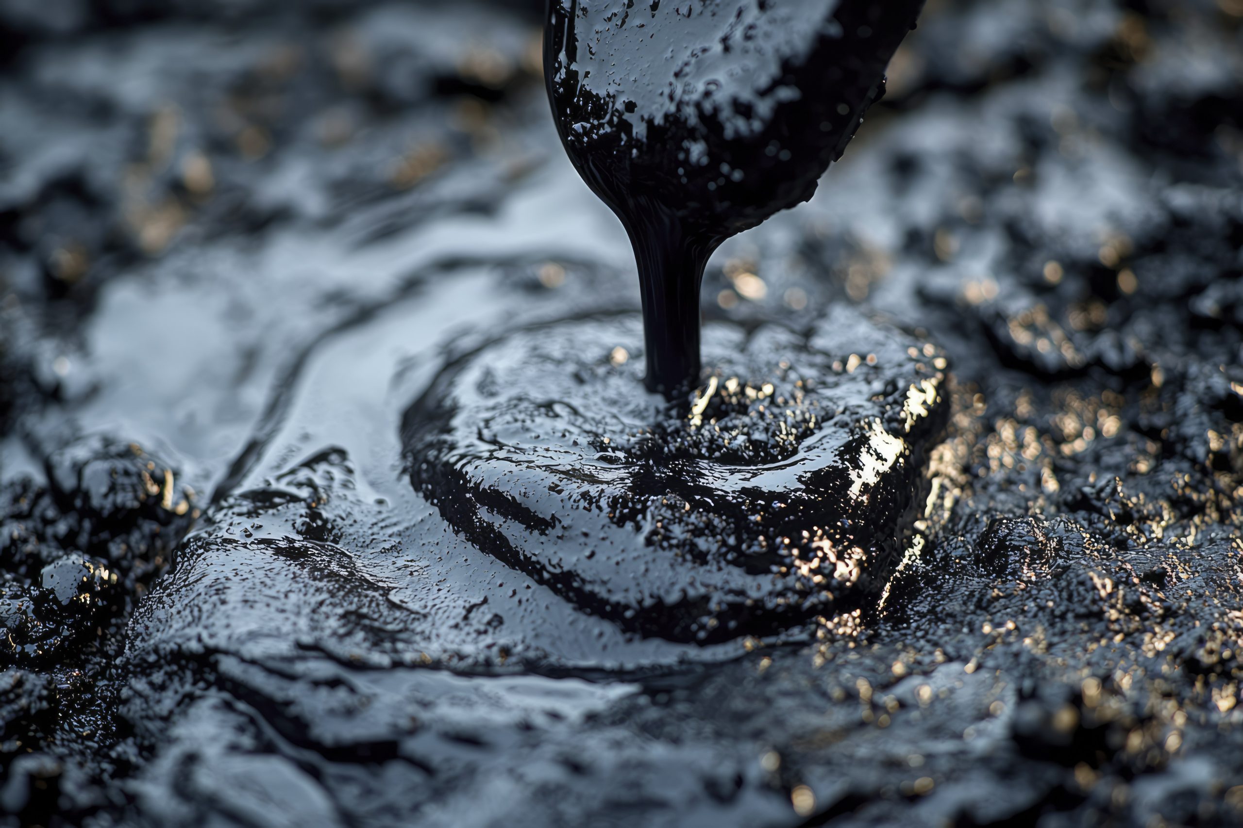 UAE Sulphonated Asphalt Market Outlook to 2035 closeup-black-viscous-liquid-dropping-onto-surface-scaled