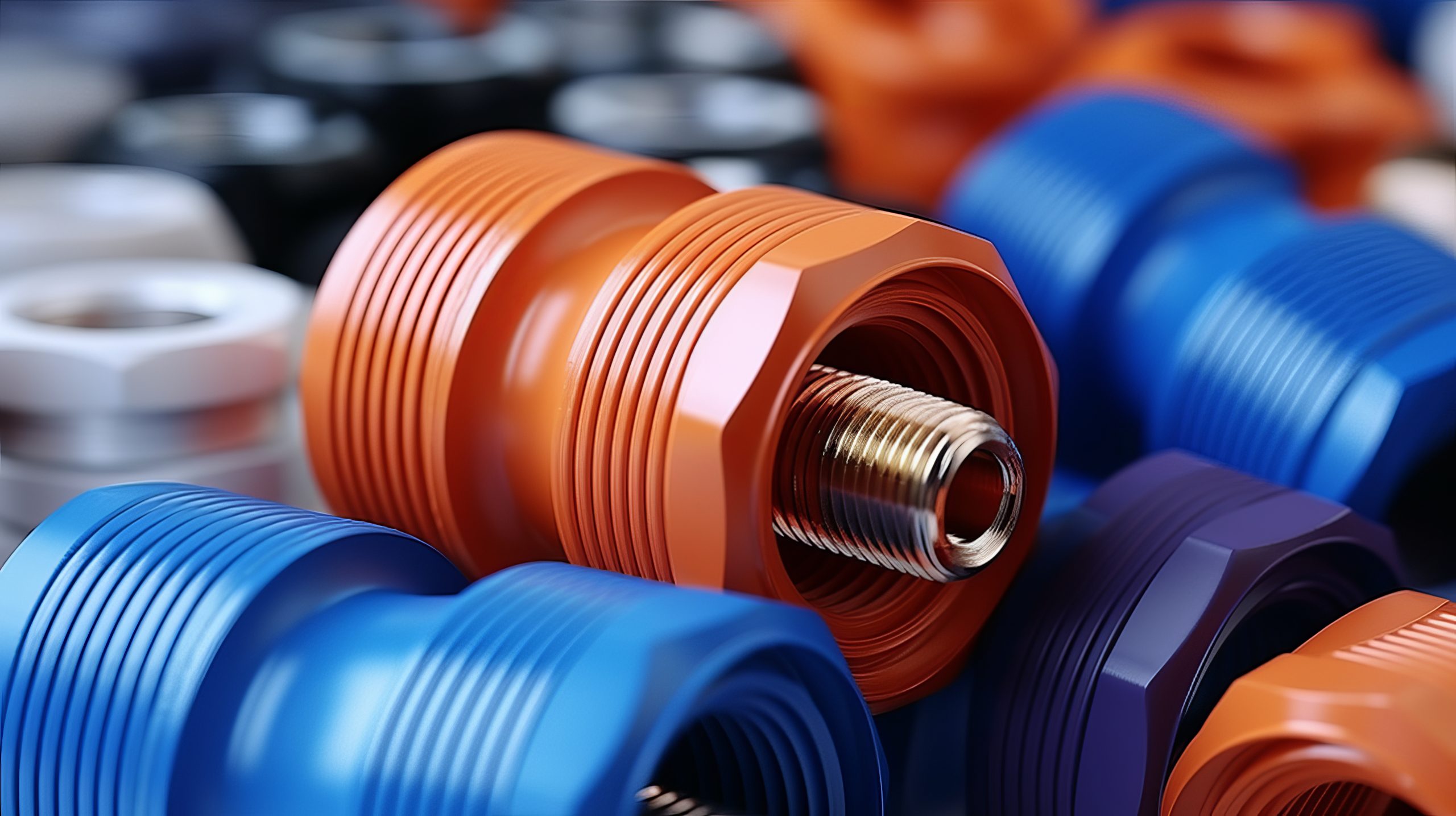 Thailand Plastic Pipes and Fittings Market Outlook to 2035 closeup-colorful-metal-fittings-arranged-neat-rows-workshop-table-scaled