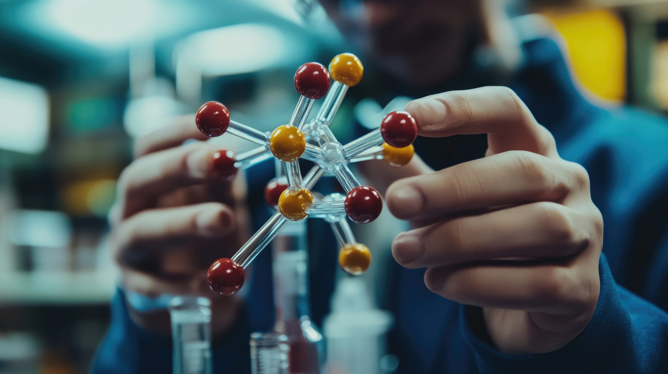 UAE Crosslinking Agents Market Outlook to 2035 closeup-person-examining-molecular-model-scaled