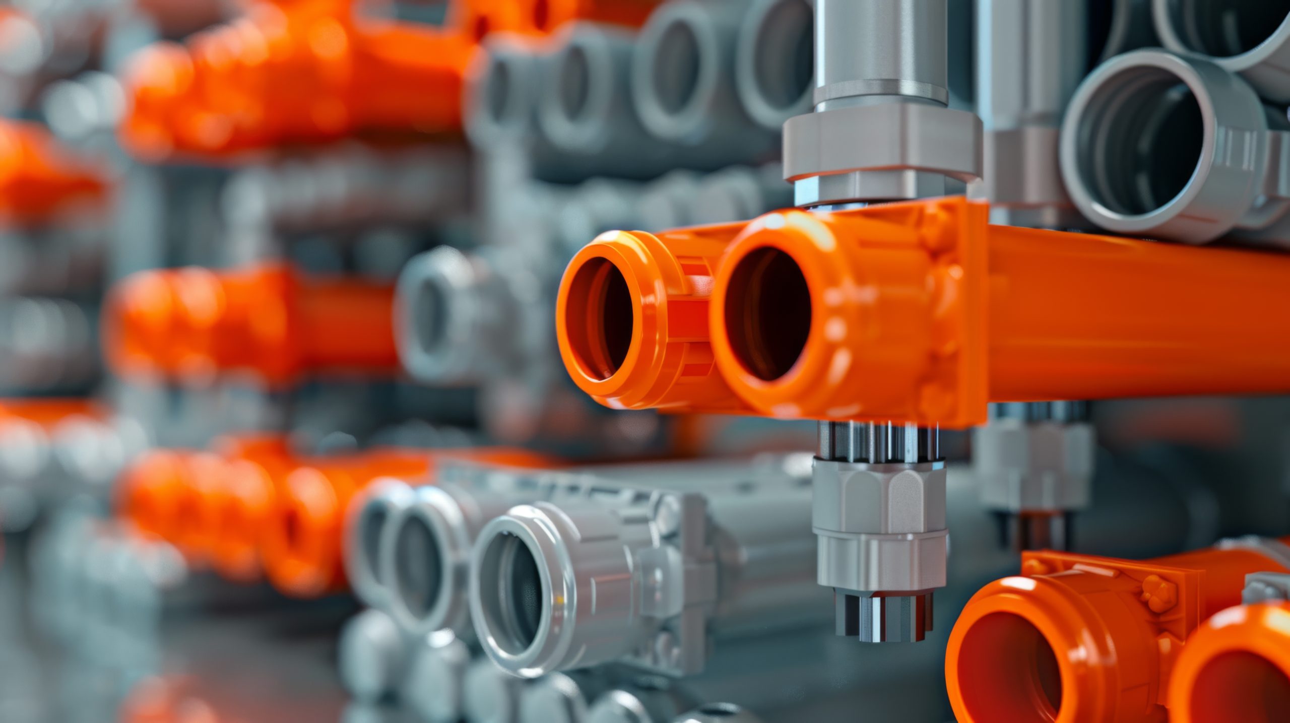 India Plastic Pipes and Fittings Market Outlook to 2035 collection-orange-pvc-pipes-scaled