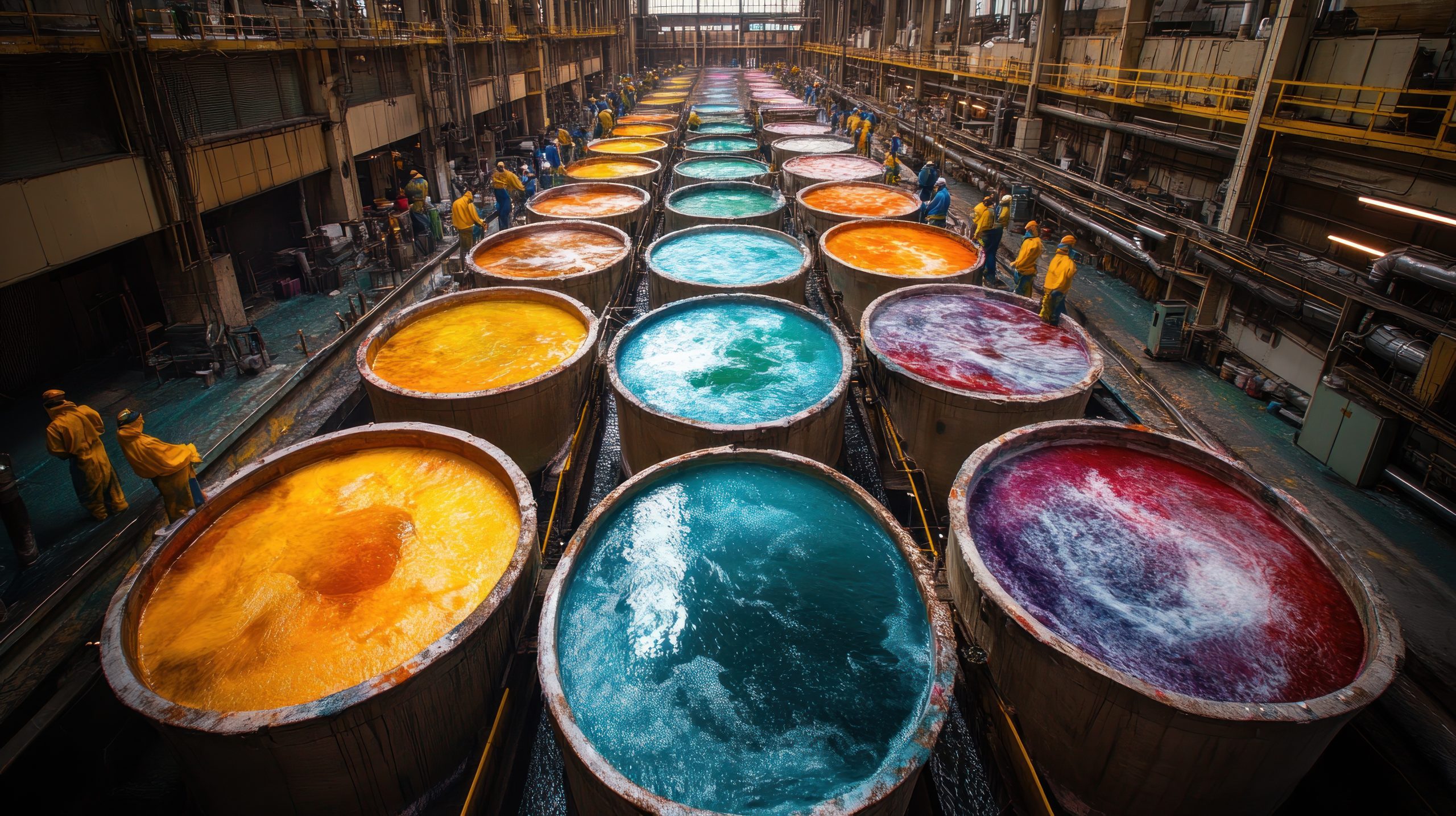Brazil Gelcoat Market Outlook to 2035 colorful-industrial-tanks-filled-with-vibrant-liquids-processing-scaled