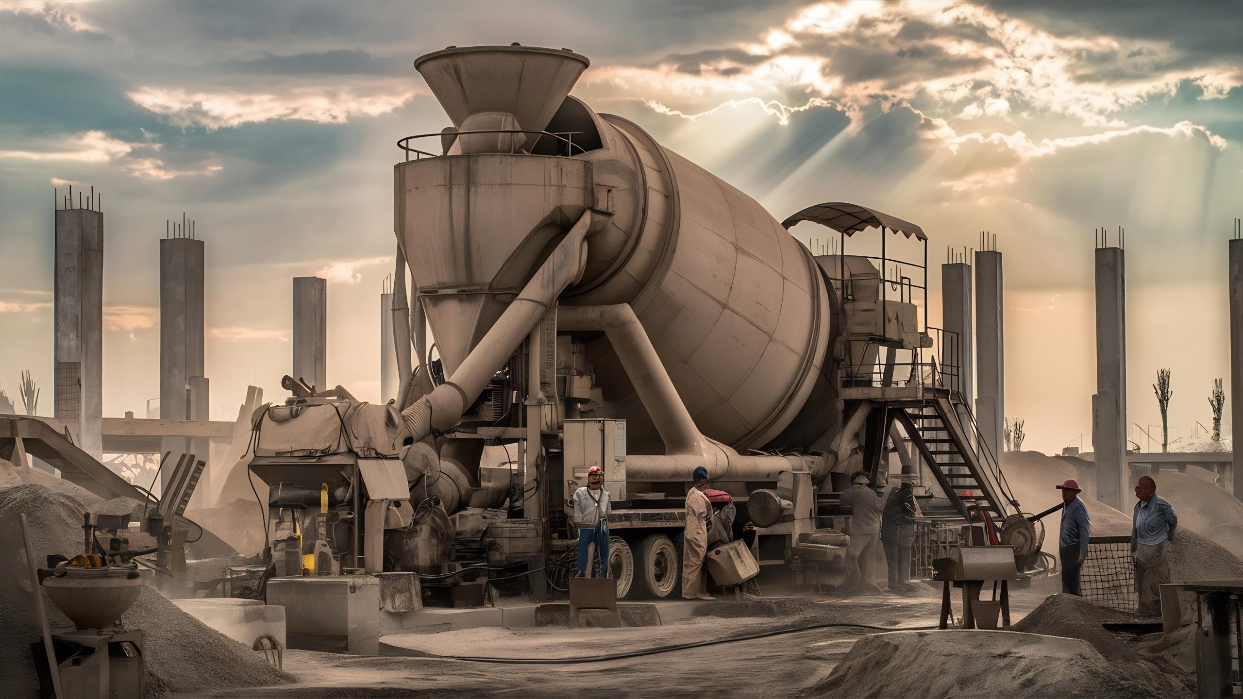 India Ready-Mix Concrete Market Outlook to 2035 concrete-mixing-tank-factory-dusty-machines-other-tools-sand-concrete-processing-scaled