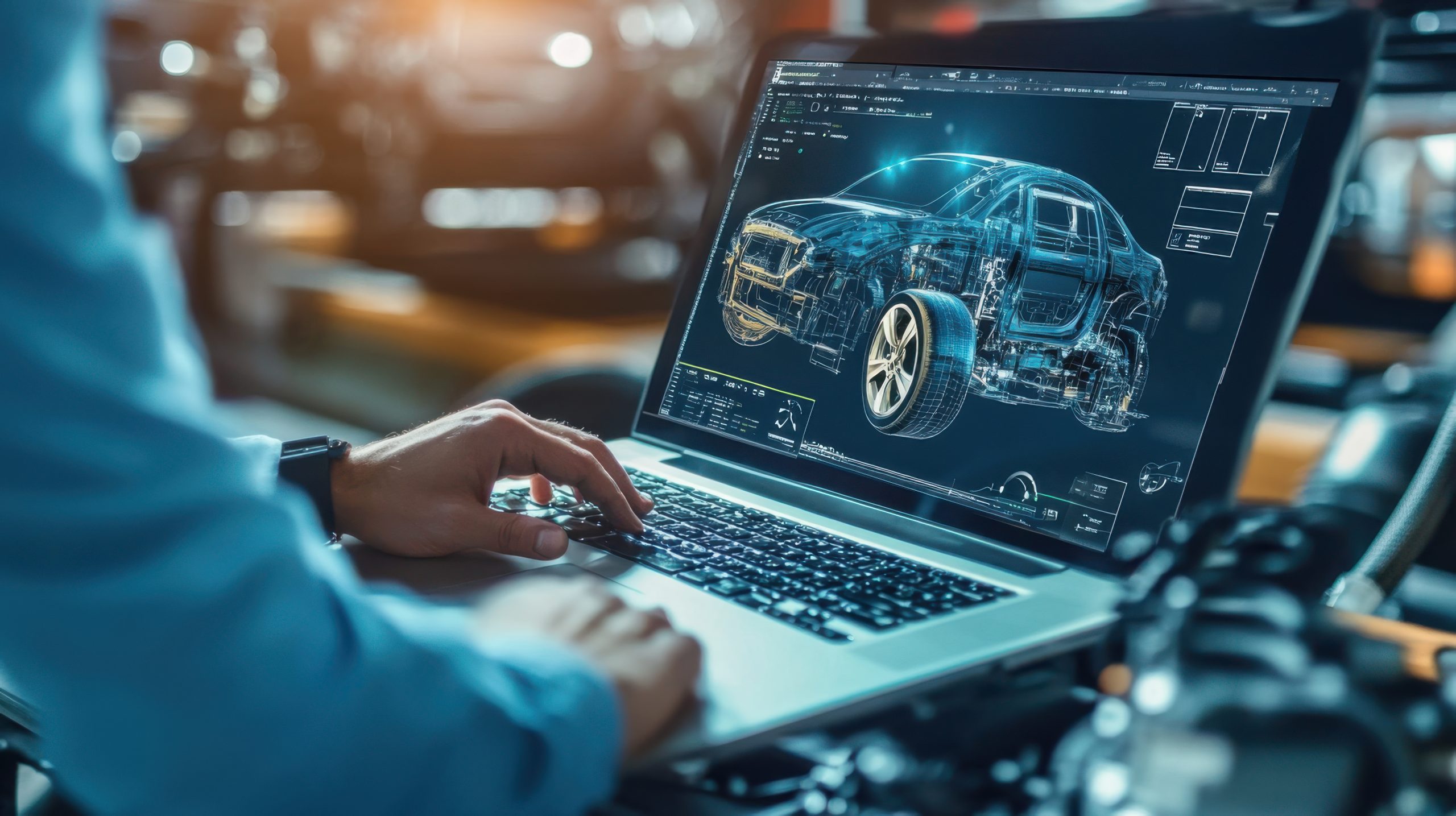 KSA In-Vehicle Computer System Market Outlook to 2035 engineer-working-automotive-production-software-laptop-scaled