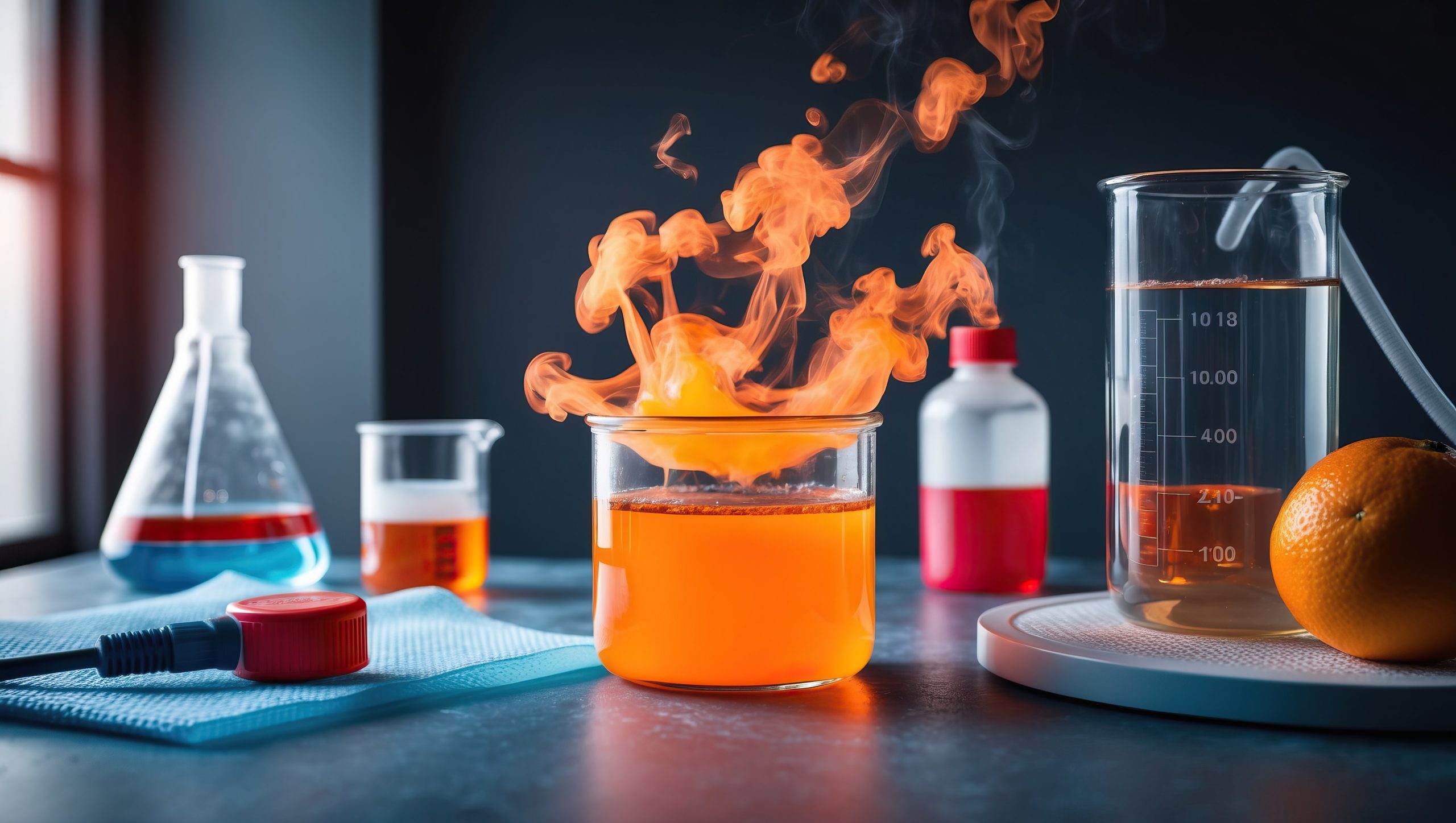 Philippines Fire Clay Market Outlook to 2035 fuming-orange-acid-reacts-glass-container-showcasing-vibrant-chemistry-scaled