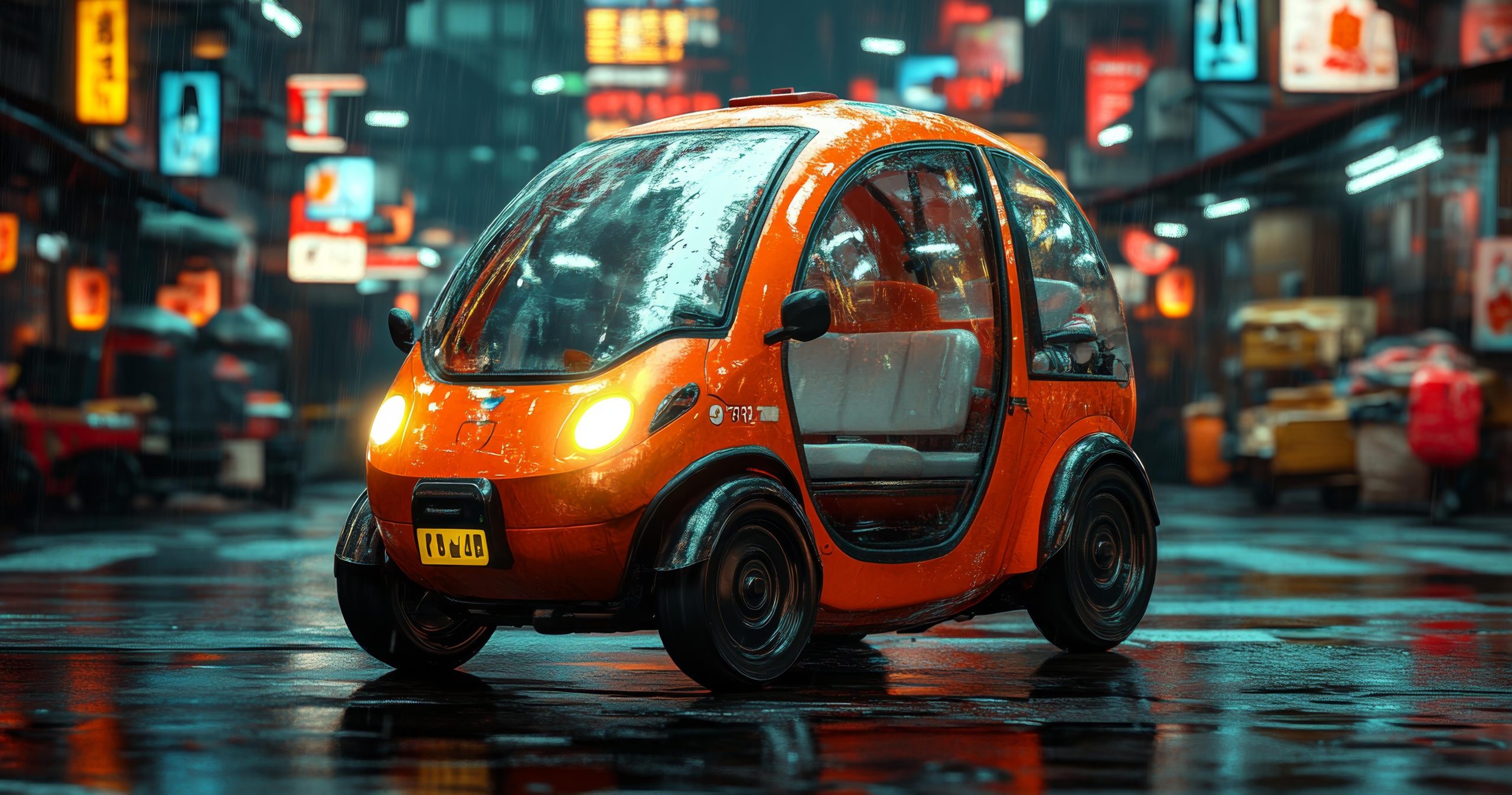 Thailand Robo-Taxi Market Outlook to 2035 futuristic-electric-car-neonlit-city-scaled