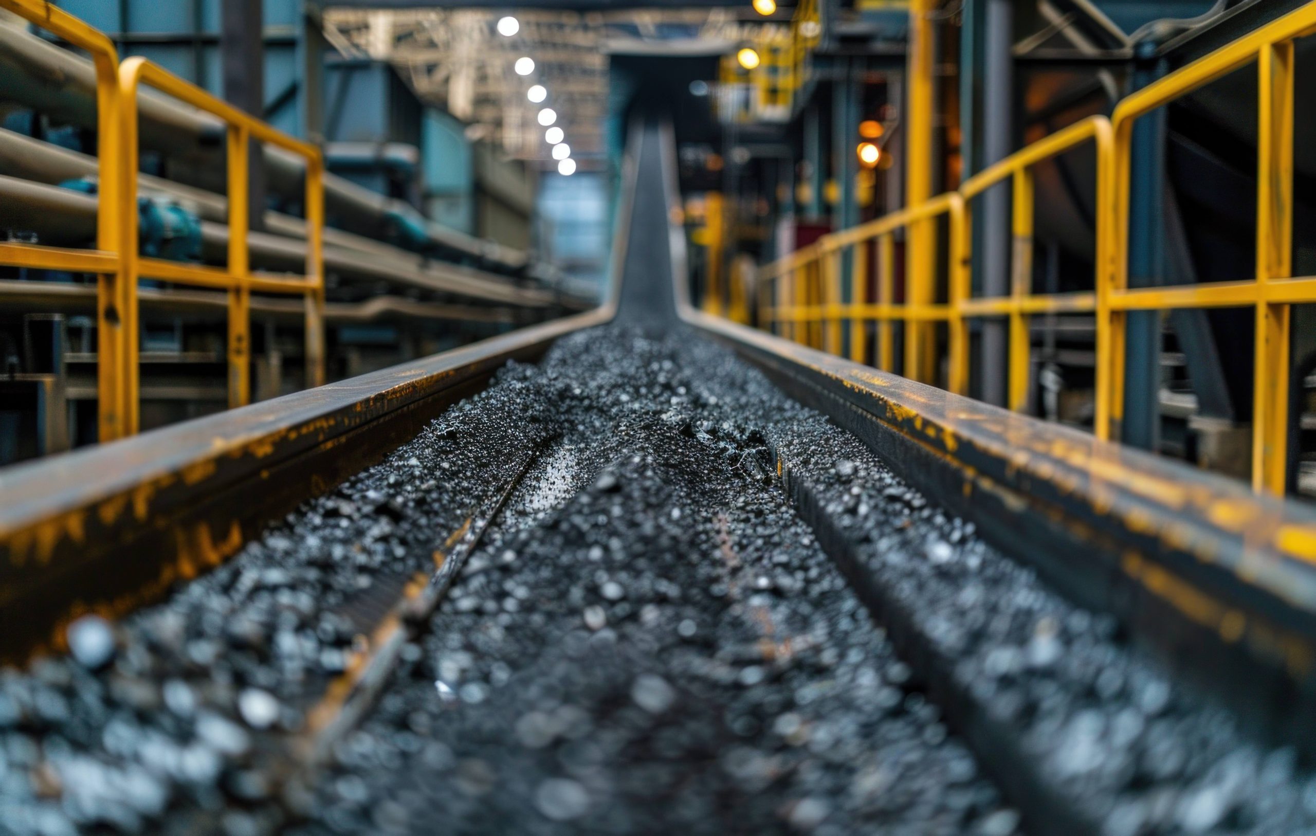 KSA Sulphonated Asphalt Market Outlook to 2035 industrial-conveyor-belt-transporting-gravel-modern-factory-showcasing-machinery-production-process-concrete-plant-environment-scaled