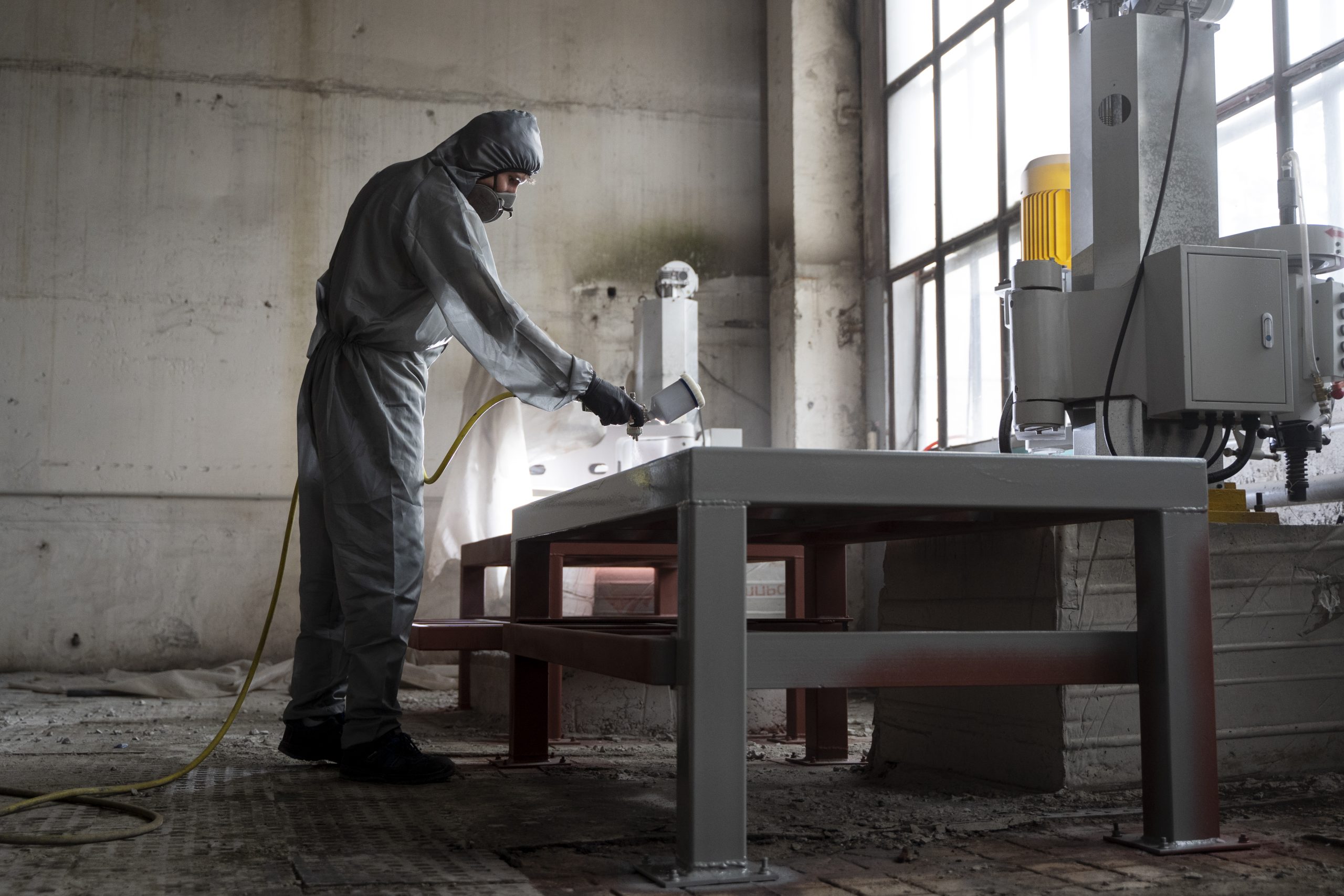 Brazil Gelcoat Market Advances Through 5.4% GFRP Growth and Expanding Composite Applications man-spraying-powder-paint-from-gun-full-shot-scaled