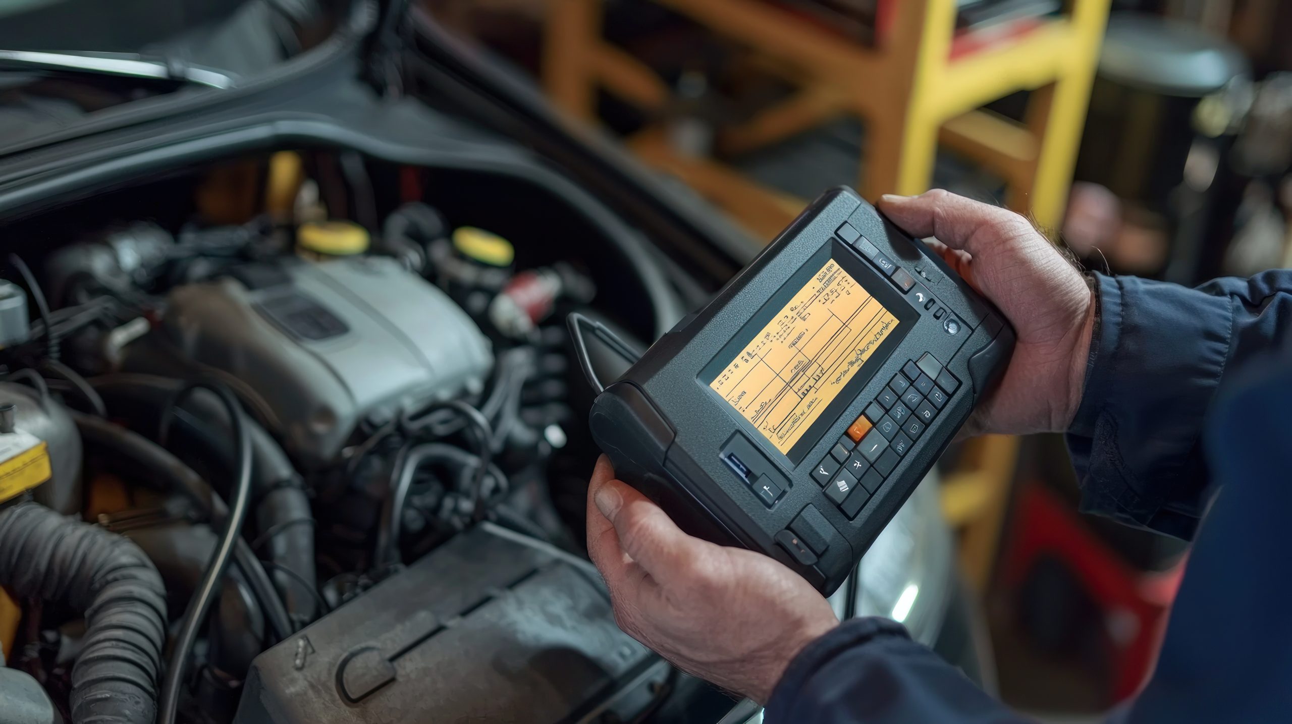 India Automotive Diagnostic Scan Tools Market Outlook to 2035 mechanic-using-diagnostic-scanner-detect-damage-car39s-engine-system-scaled