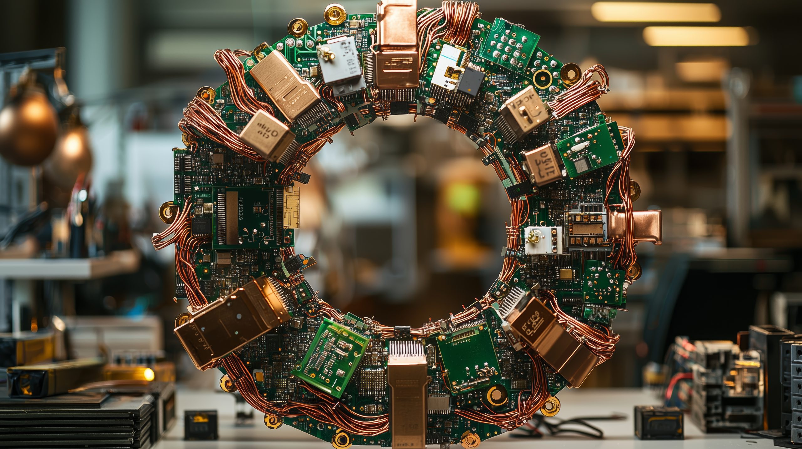 India Flexible Electronics and Circuit Market Outlook to 2035 modern-christmas-decor-circuit-board-copper-wiring-scaled