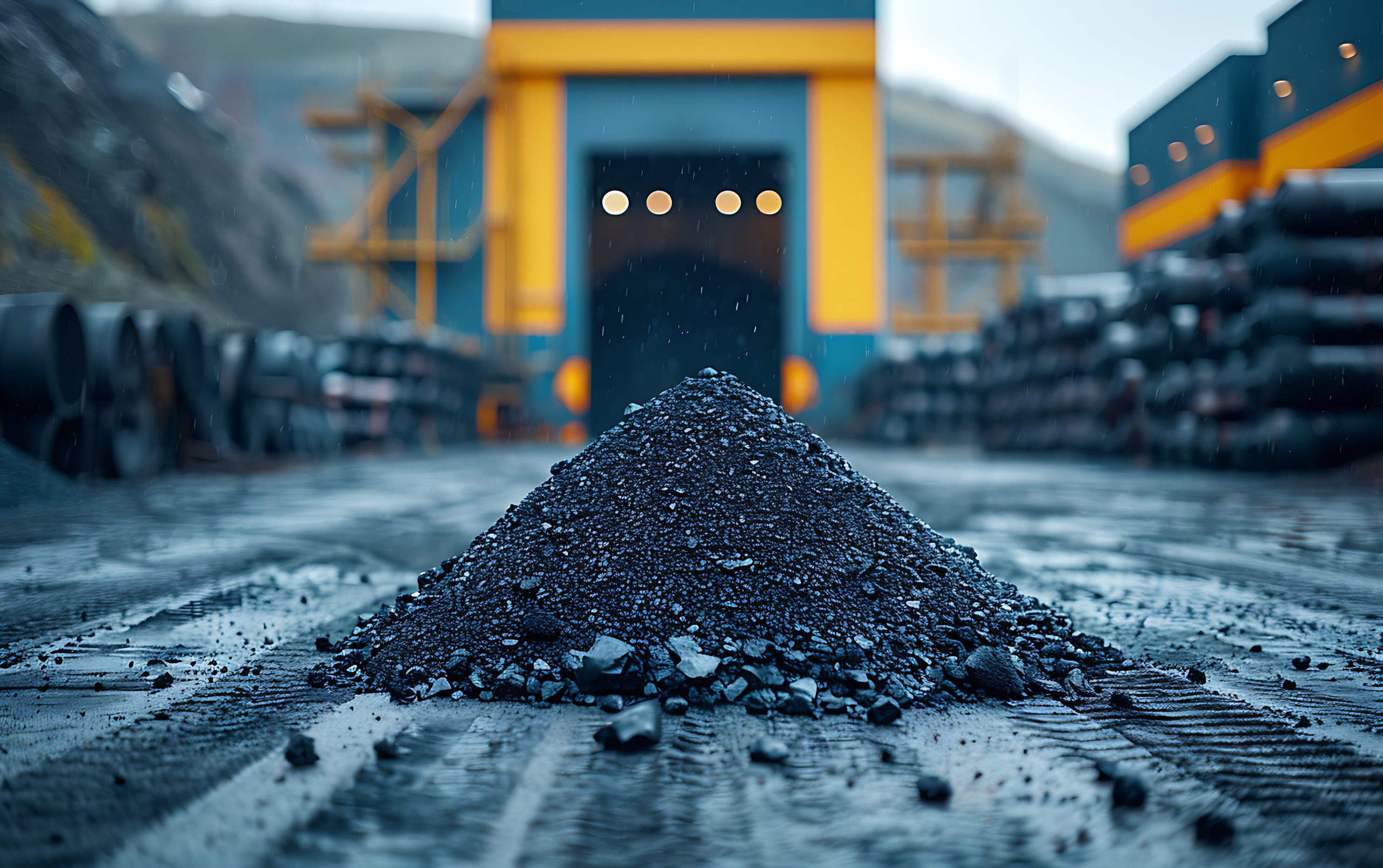 Malaysia Sulphonated Asphalt Market Outlook to 2035 pile-coal-warehouse-night-industrial-background-scaled