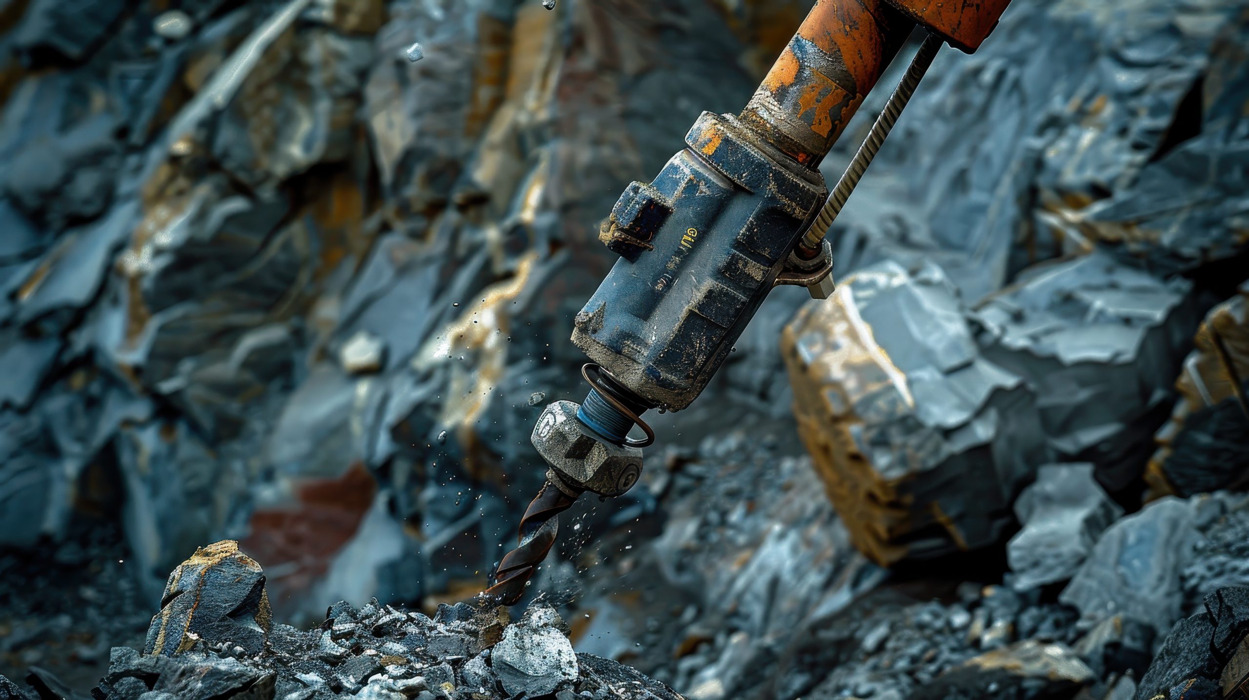 Malaysia Mining Drill Bits Market Outlook to 2035 pneumatic-drill-penetrating-rock-mining-operation-scene-scaled