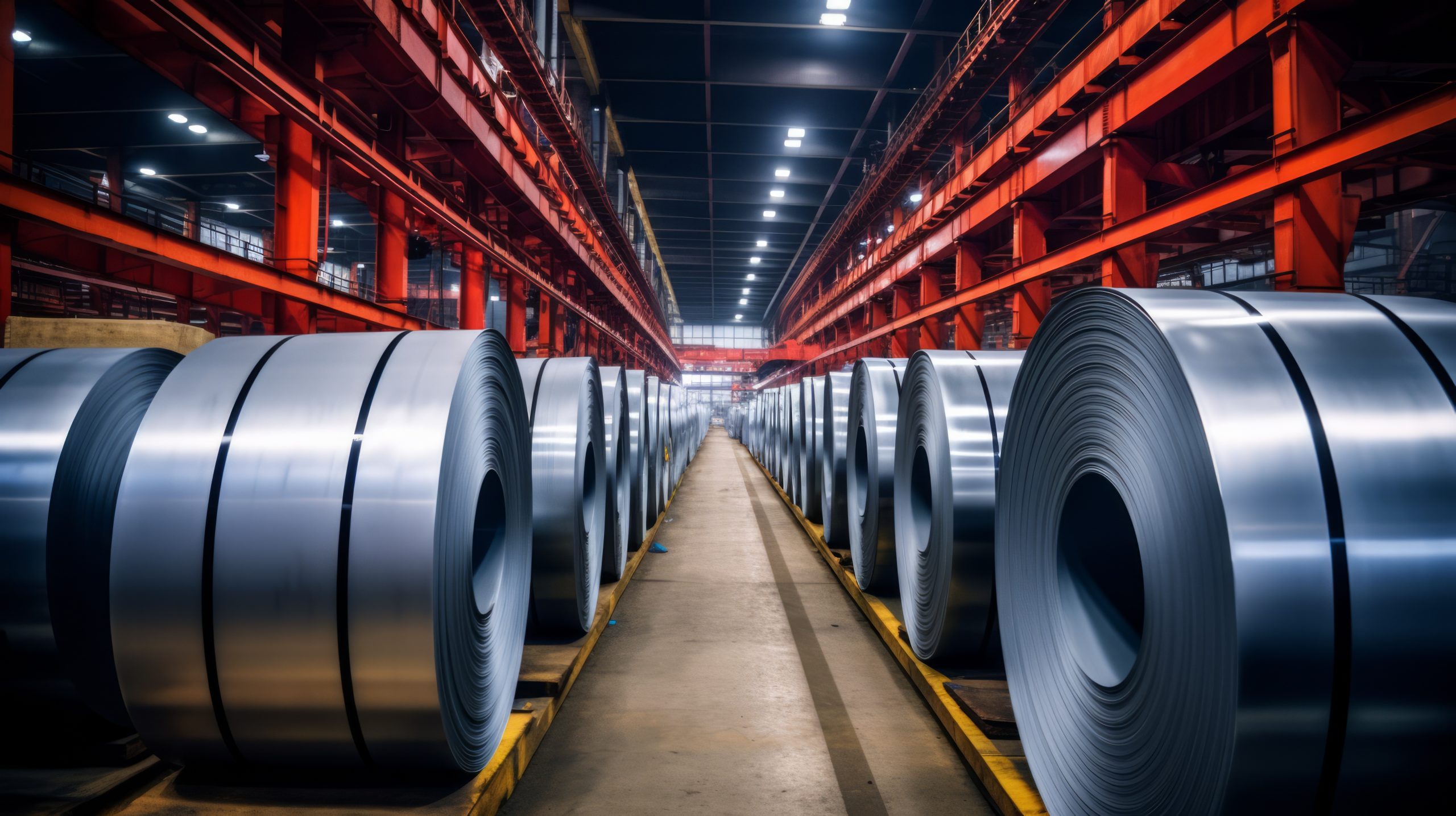 India Sintered Steel Market Outlook to 2035 rolls-galvanized-steel-sheet-inside-factory-warehouse-neural-network-ai-generated-scaled