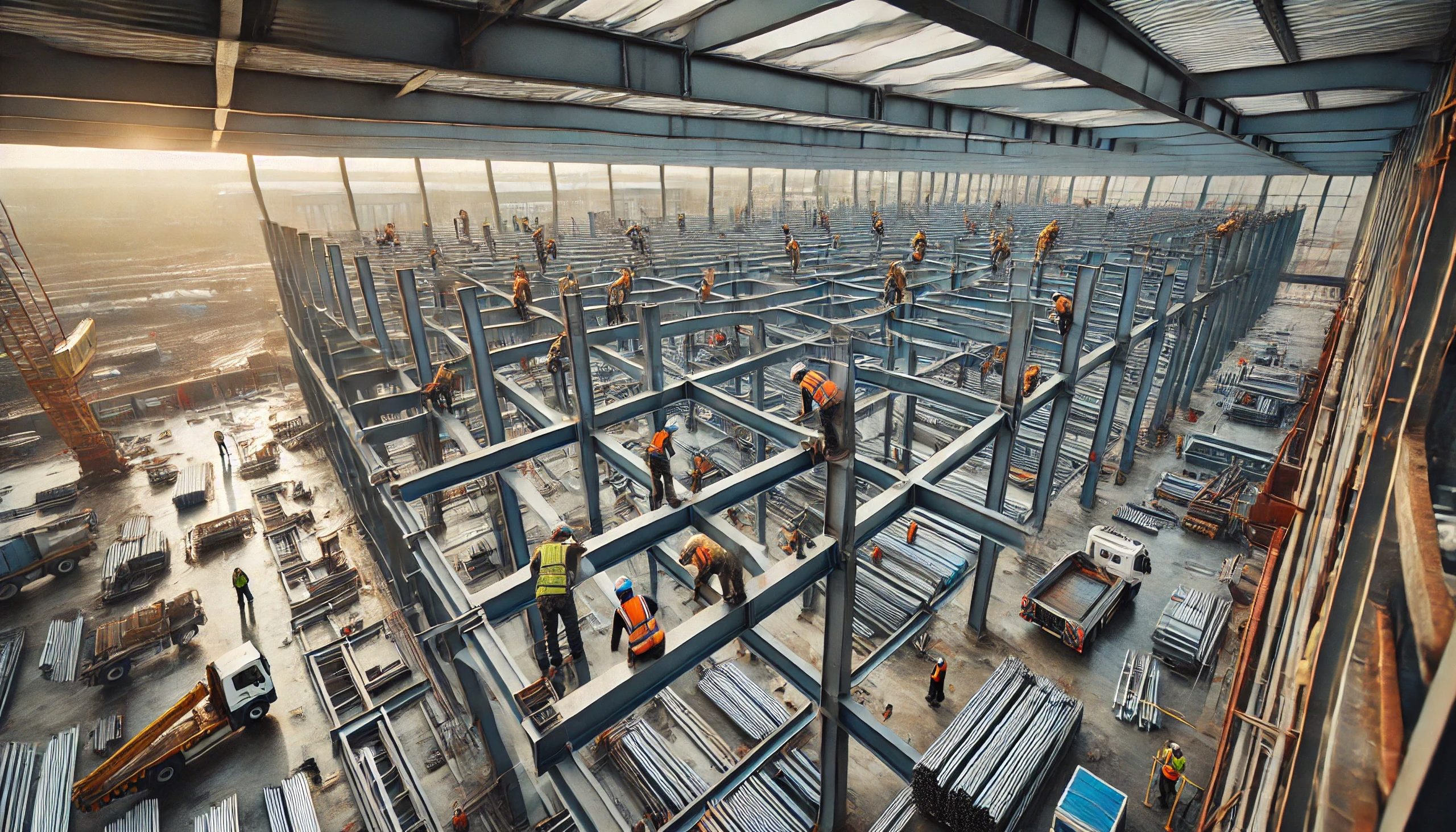 Philippines Sintered Steel Market Outlook to 2035 steel-beam-installation-uk-construction-site-with-workers-safety-gear-scaled
