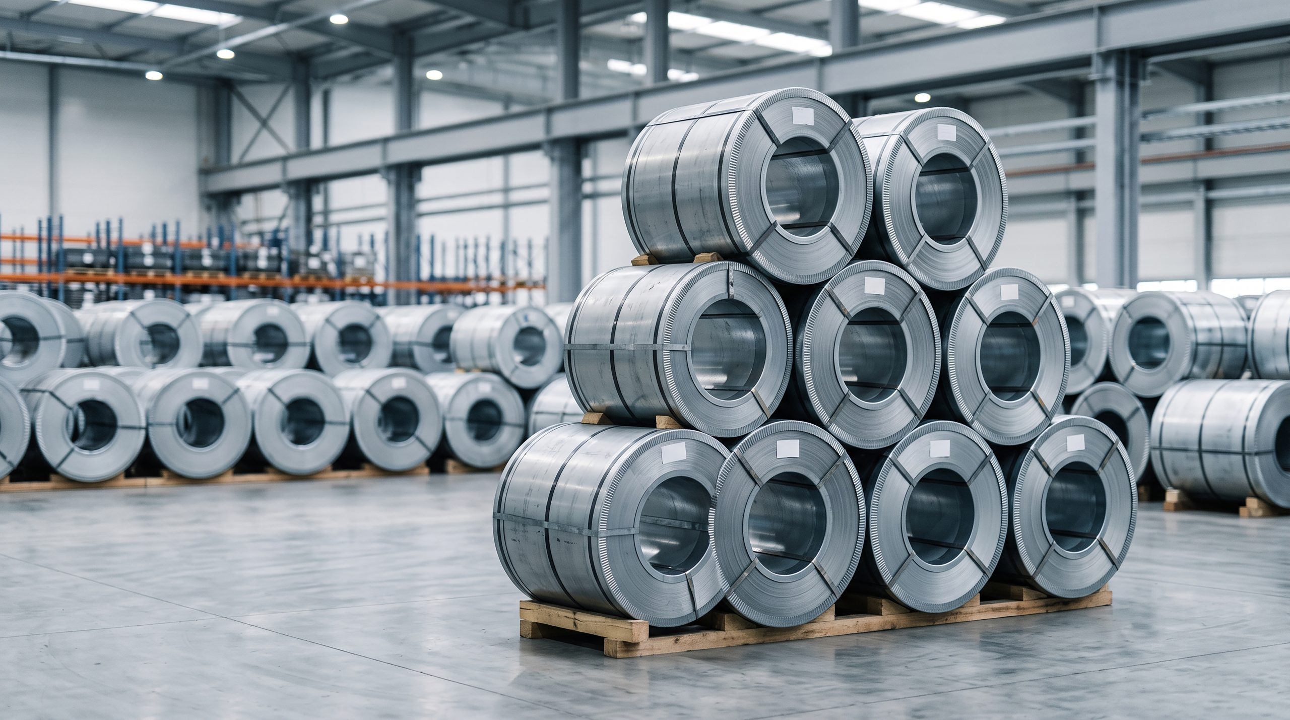 Germany Sintered Steel Market Outlook to 2035 steel-coils-stacked-industrial-warehouse-scaled