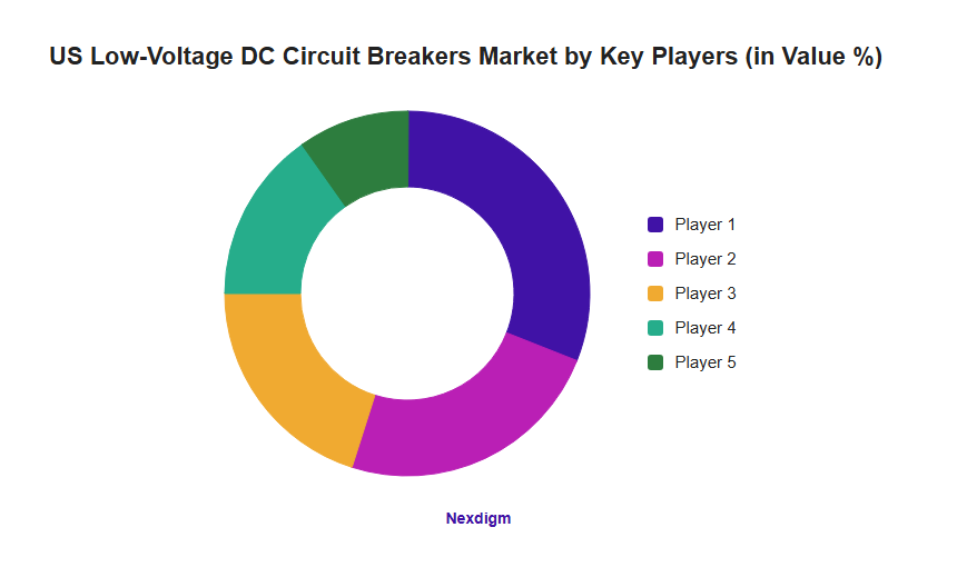 US Low-Voltage DC Circuit Breakers Market by Key Players (in Value %)