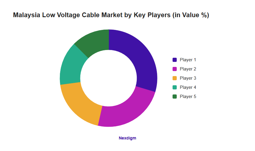 Malaysia Low Voltage Cable Market by Key Players (in Value %)