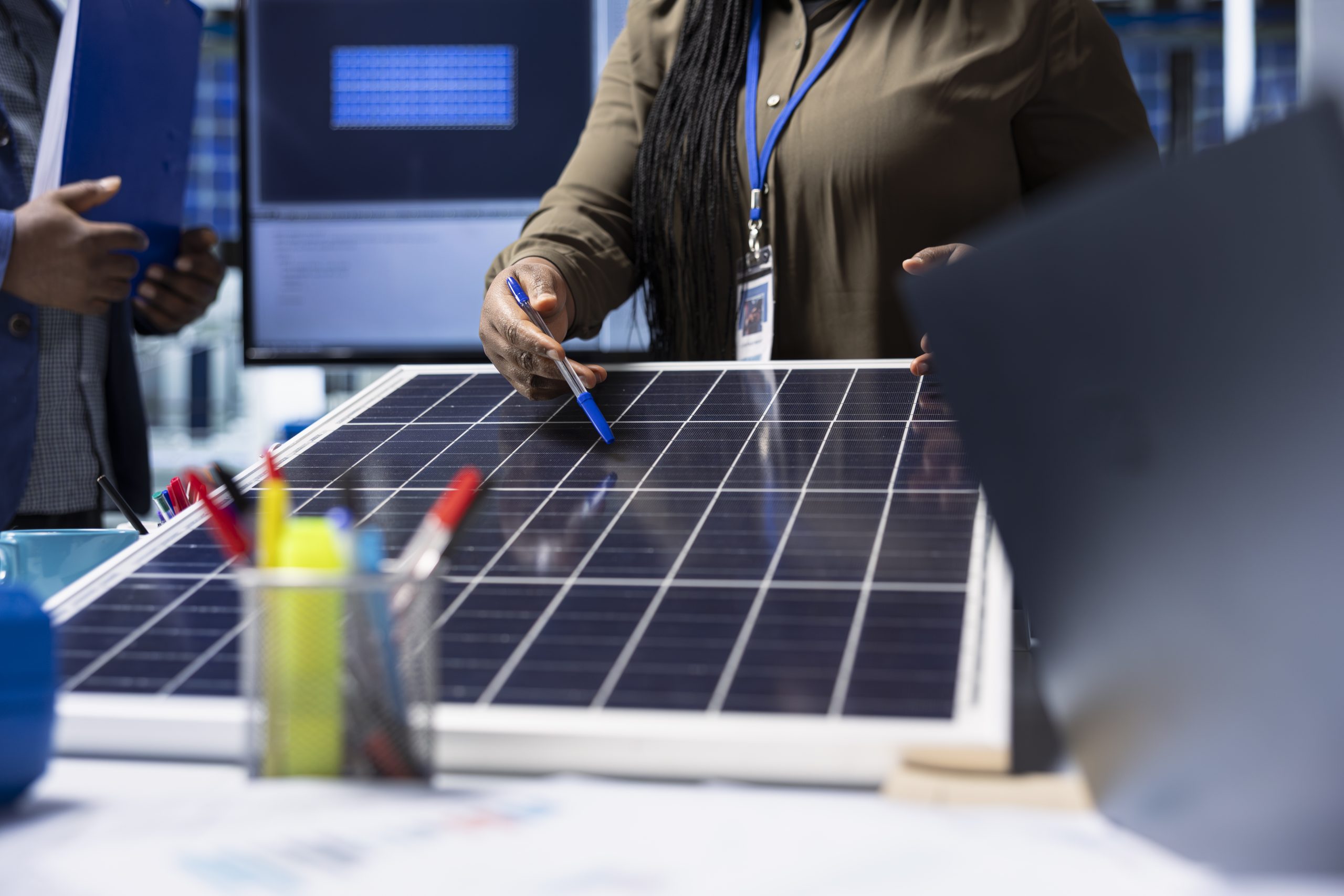 China Solar PV Wafers Market Outlook to 2035 shareholders-meet-with-industrial-plant-manager-review-solar-panel-components-scaled