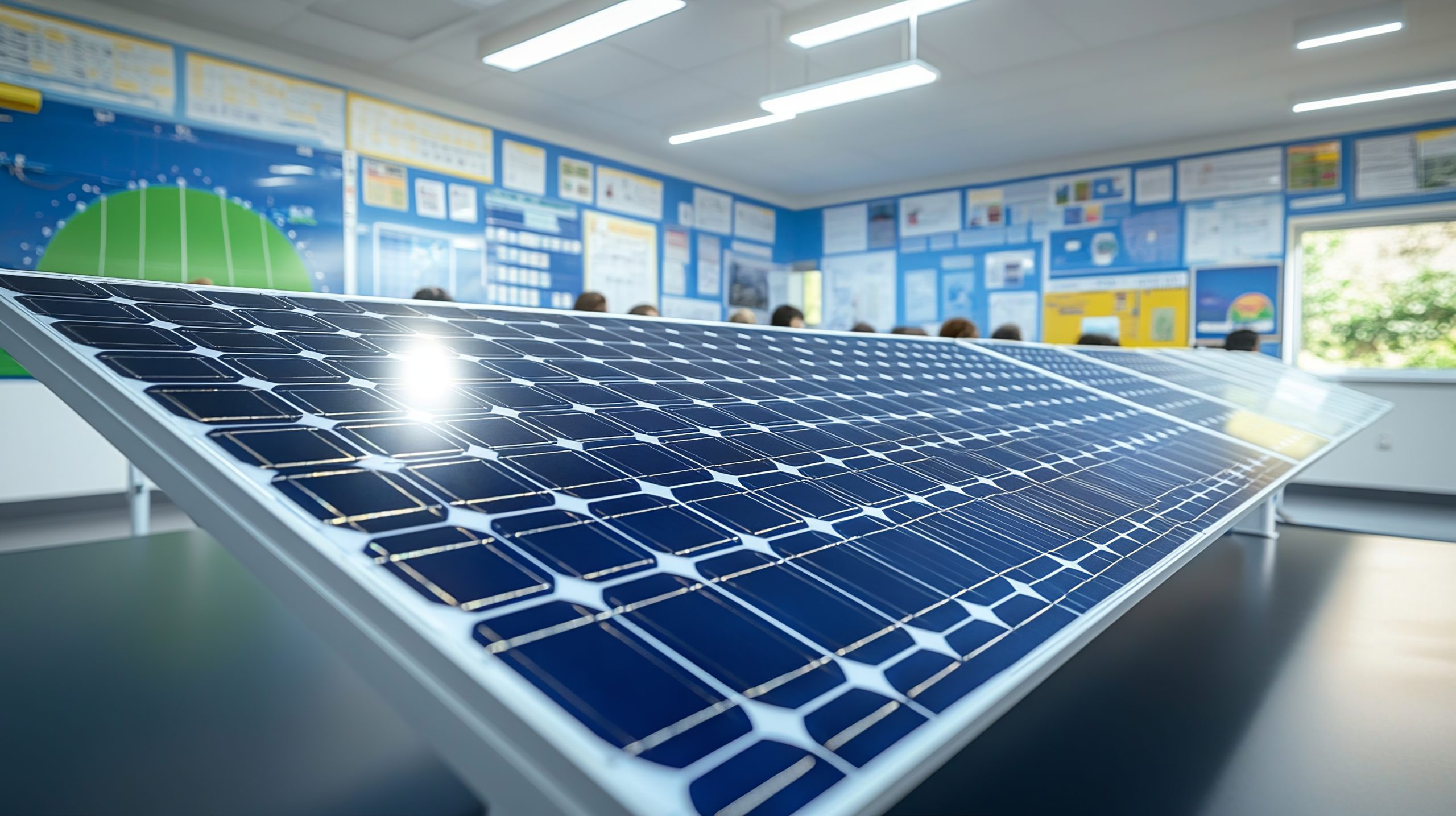 Vietnam Solar PV Wafers Market Outlook to 2035 solar-panel-display-classroom-setting-scaled
